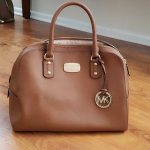 Michael Kors large camel colored handbag